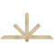 Ekena Millwork Kennewick Rough Sawn Timber Gable Bracket, Douglas Fir, 60"W x 30"H x 4"D x 4"F, 12/12 Pitch GBW060X30X0404KEN00RDF - alternate 1
